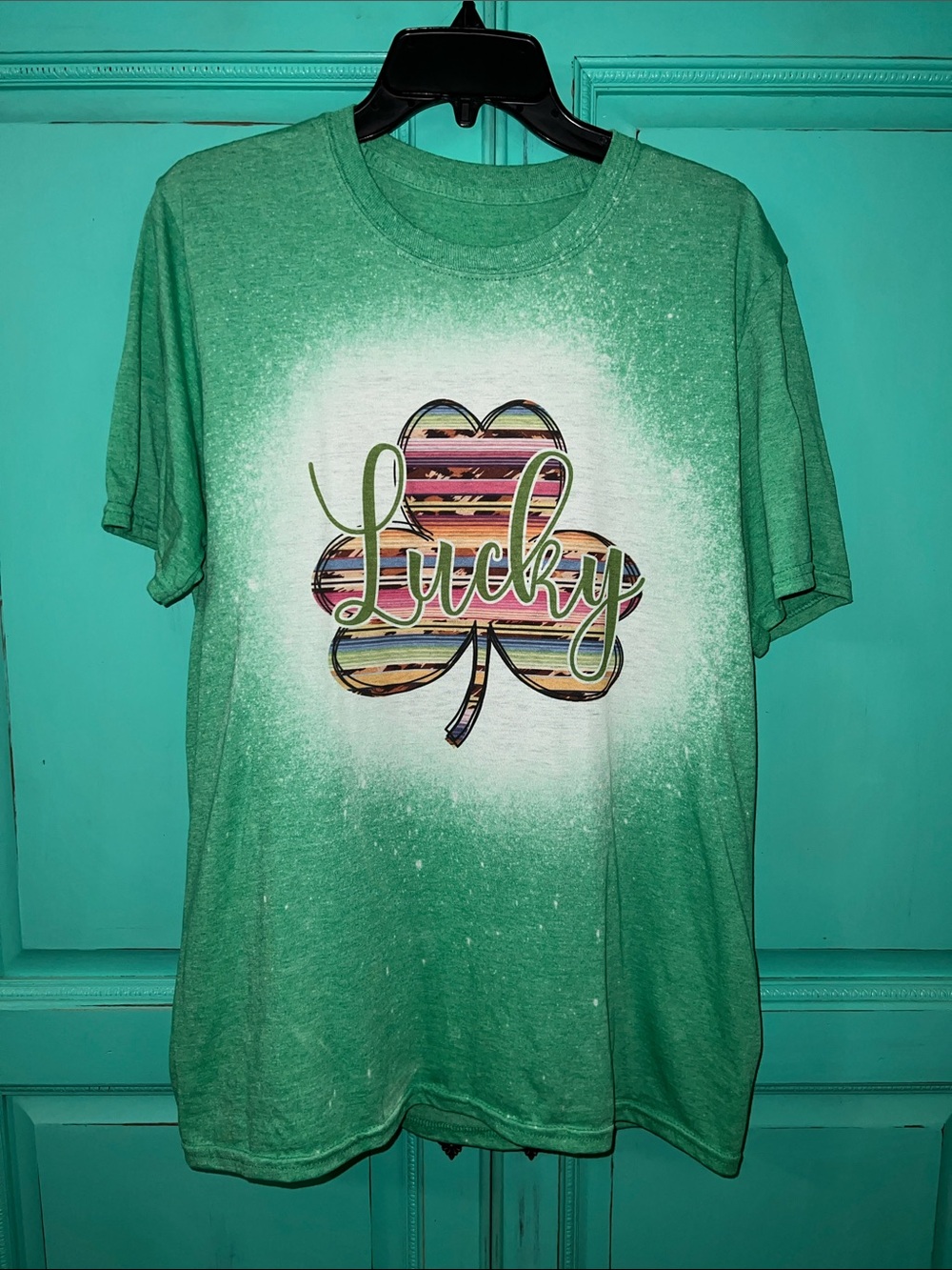Bella Canvas Green 'Lucky' Shamrock Short Sleeve Tee